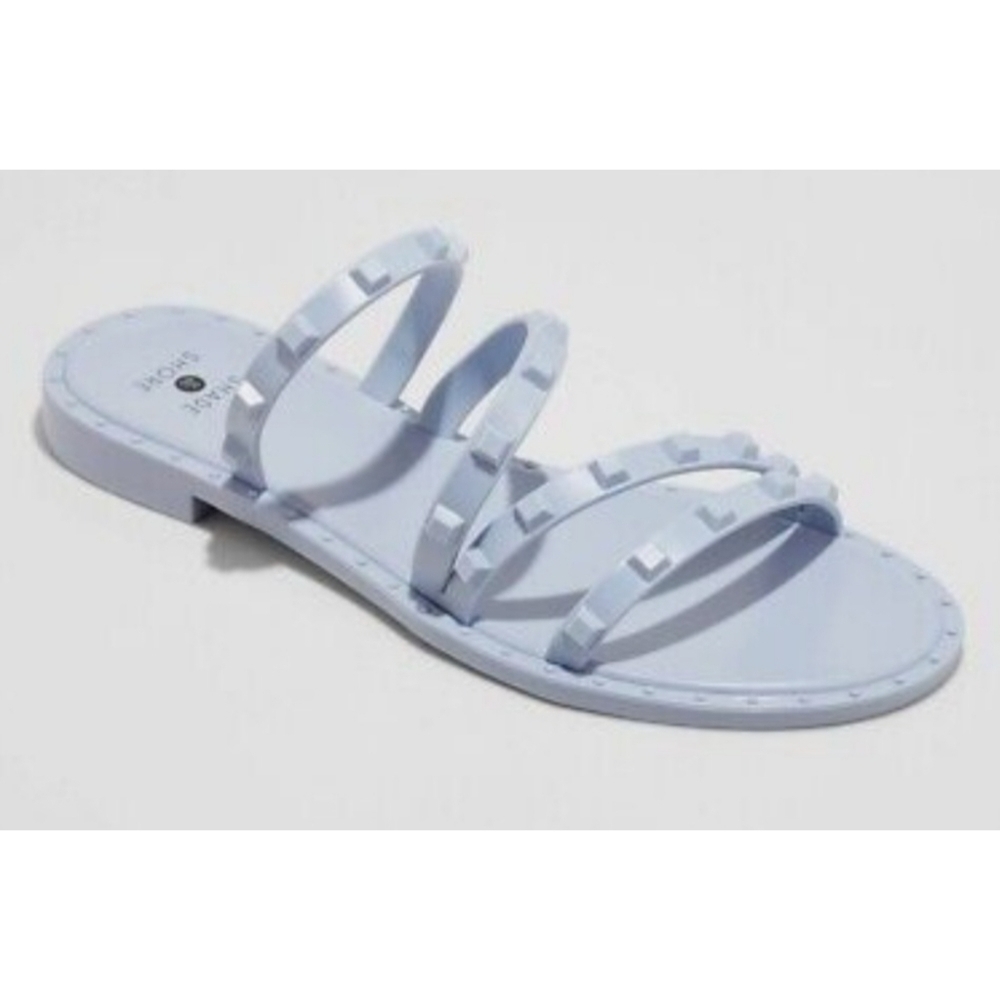 Shade & Shore Liv Jelly Slide Blue Sandals